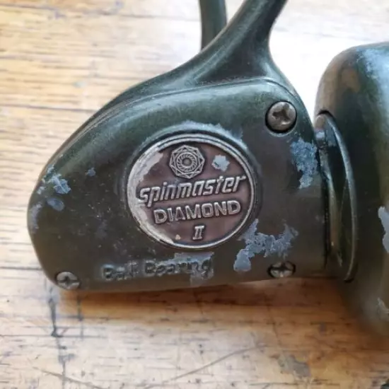 Vintage Fishing Fish Spinmaster Diamond Il Spinning Reel Ball Bearing Japan