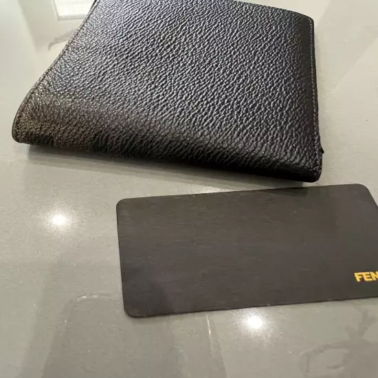 FENDI Zucca New Unused Billfold Wallet Made in ITALY Unisex Leather