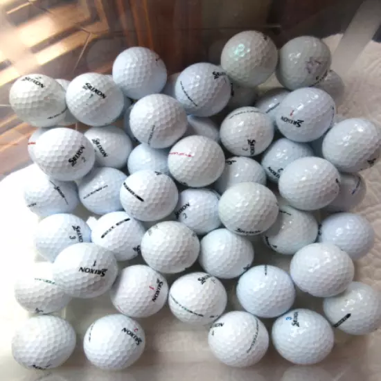 50 SRIXON AAAA GRADE USED GOLF BALLS 4A 12 MODEL MIX WHITE SOFT FEEL + #O61822