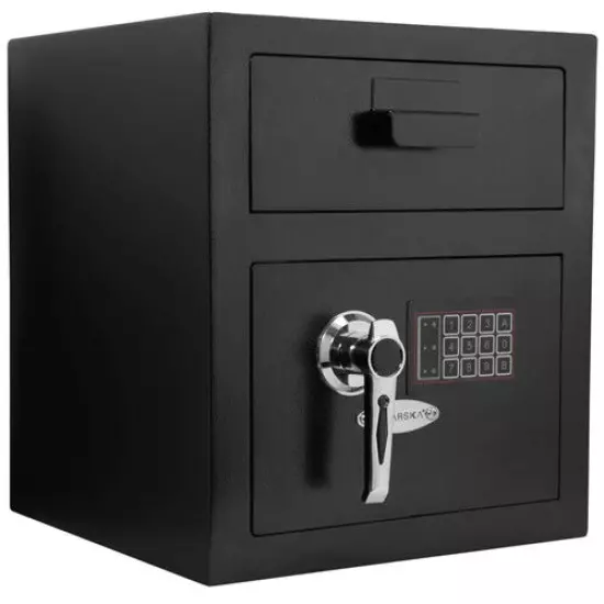 Barska Standard Keypad Depository Safe w/ Door Drop Slot & Back-up Keys, AX11932