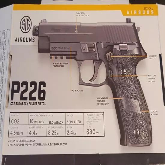 SIG SAUER P226 Semi Automatic .177 Caliber Air Pistol