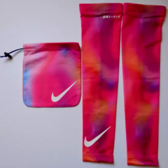 Nike Women Solar Golf Arm Sleeves Color Laser Crimson/White Size XS/S 1 Pair