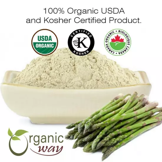 Organic Way Shatavari Powder - Organic, Kosher & USDA Certified