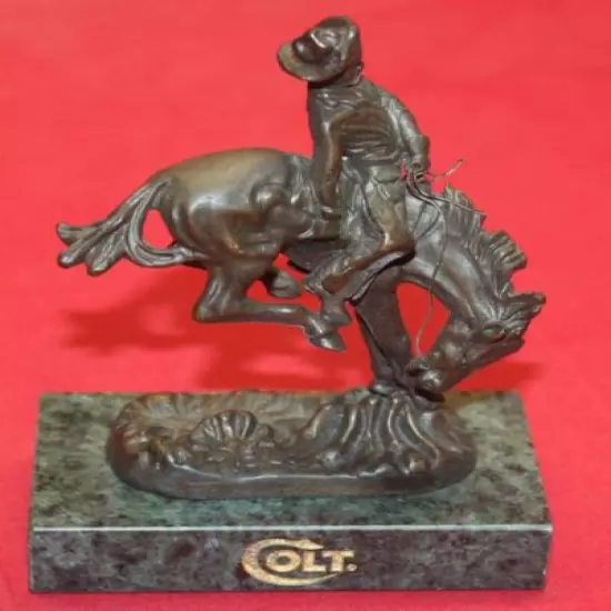 COLT Firearms Factory Solid Bronze Statue 1999 RARE Frederic Remington