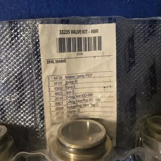 CAT Pumps 33235 Valve Kit - 3545, 3545HS NEW VALVE KIT IN ORIGINAL PACKAGING