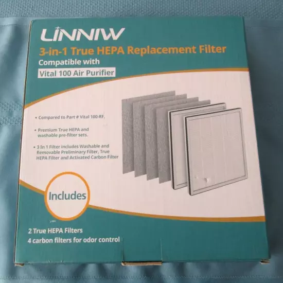 Air Purifier 3-in-1 Replacement Filter VITAL 100-RF 2 HEPA + 4 Carbon