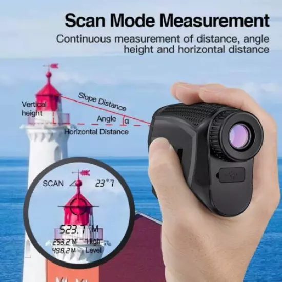 Golf Laser Rangefinder Meter Tool Measuring Tape Distance Finder For Hunting 