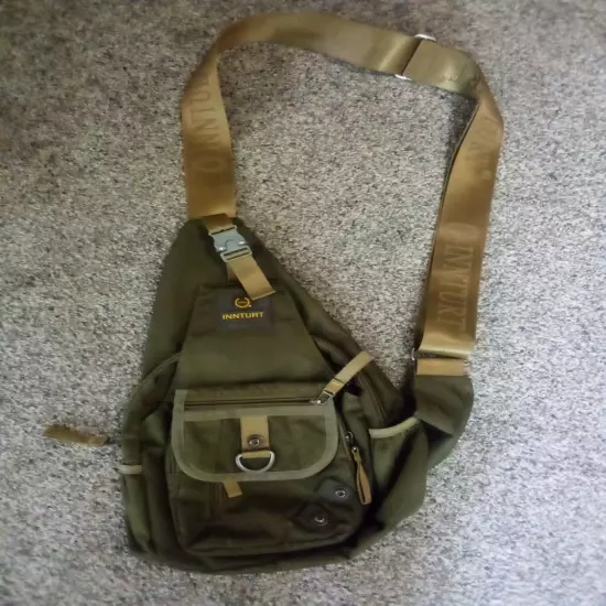 Innturt Military Product Crossbody Travel/Hiking Sling Bag/Backpack Olive Green