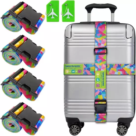 Luggage Straps, Travel Strap，Luggage Straps for suitcases (Multi Shape Color)