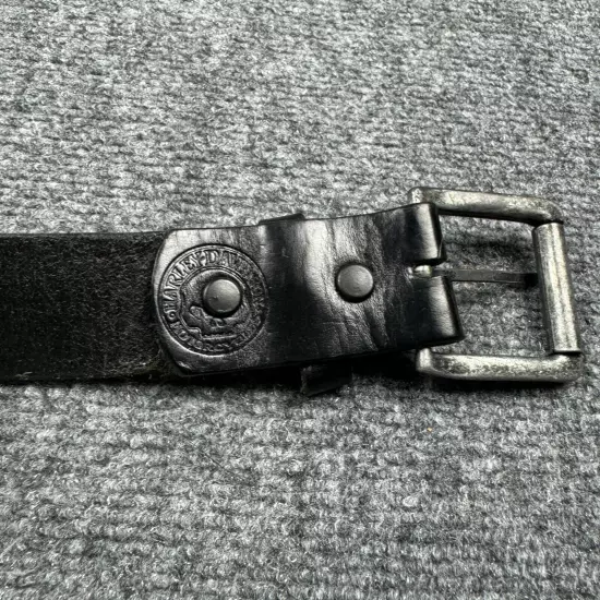 Vintage Harley Davidson Belt Mens 36 Black Cowhide Leather Made in USA