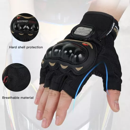 Motorcycle Half Finger Gloves Anti-fall Outdoor Sports Four Seasons Non-slip