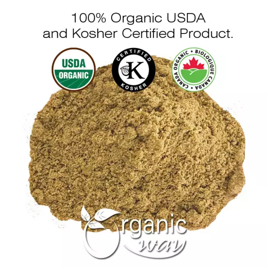 Organic Way Fennel Seed Powder - Organic, Kosher & USDA Certified (1LBS / 16Oz)