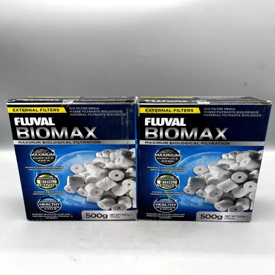 Lot Of 2 Fluval Biomax Bio Filter Media Water Aquarium External Filters 500g NEW