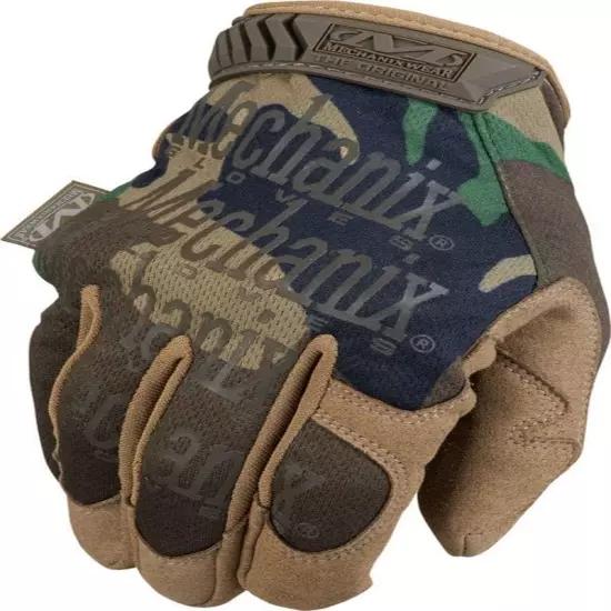 - Original Woodland Camo Tactical Gloves (Small, Camouflage)