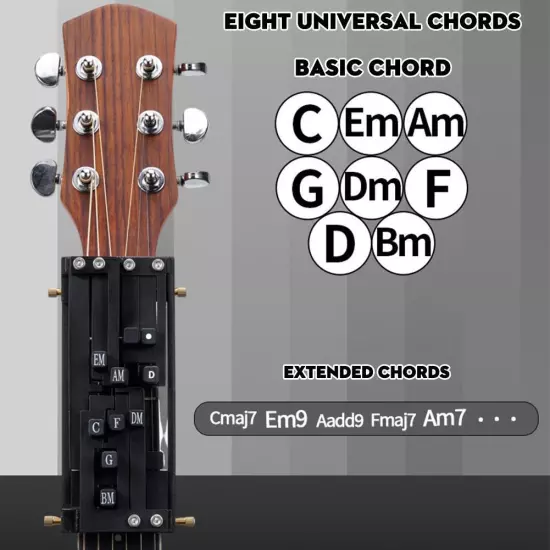 Guitar Aid Chords Trainer Guitar Learning System for Beginners Adults Fami C7X2