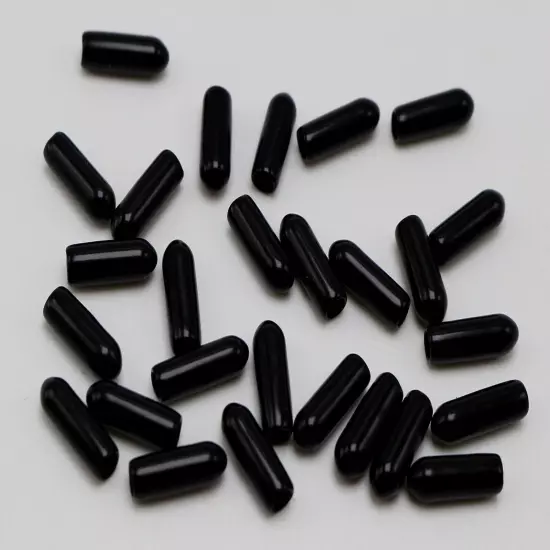 100 Pcs Black Soft Rubber Ends Cover Cap for Headbands 3mm 5mm 7mm Size