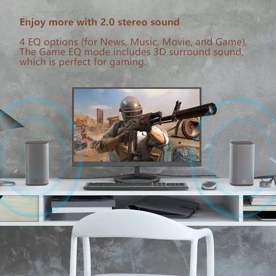 Computer Speaker Bluetooth PC Laptop/Desktop Speakers Wireless Stereo System for