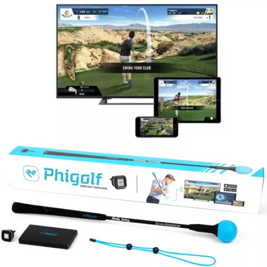 Phigolf Golf Simulator Practice Play Swing Training Aid WGT And E6 Connect NEW