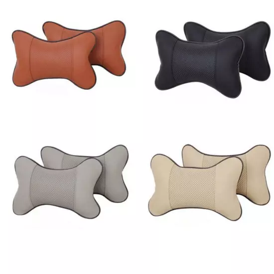 1Pcs Universal PU Leather Car Headrest Neck Pillow Comfortable Pillow Cushion