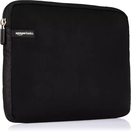 11.6-Inch Laptop Sleeve, Protective Case with Zipper - Black