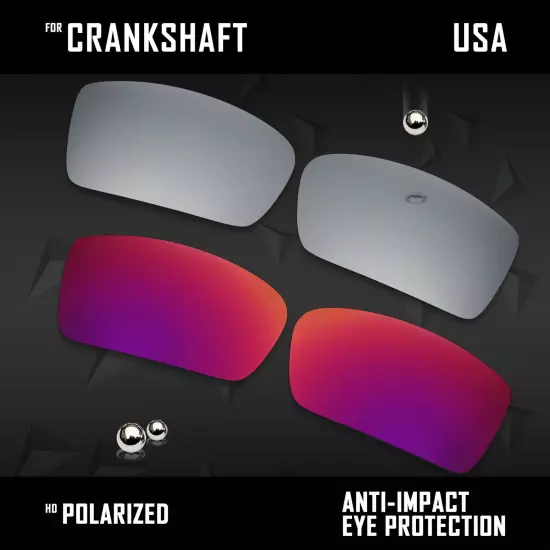 Anti Scratch Polarized Replacement Lenses for-Oakley Crankshaft OO9239 Options