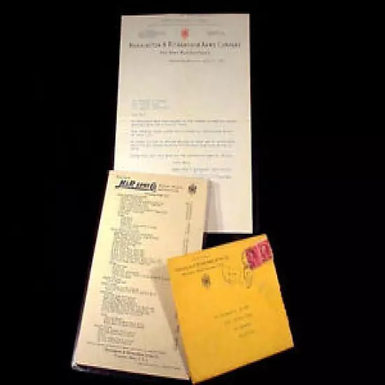 H & R ARMS CO. ADVERTISING - Letter, Original Envelope & Price List - 1931