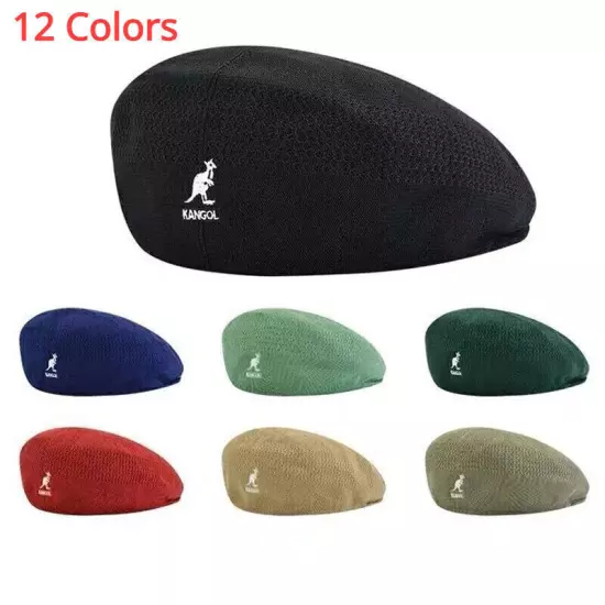 Kangol 504 Ventair Beret Hat Summer Breathable Flat Cap Woven Casual Newsboy Hat