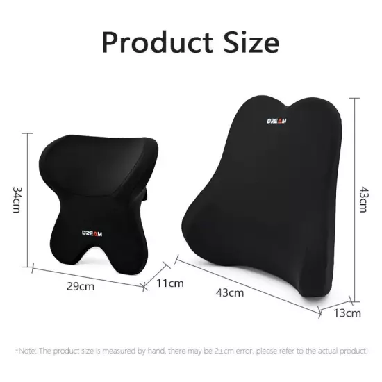 Car Lumbar Support Headrest Pillow Support Universal Neck Pillows Back Support