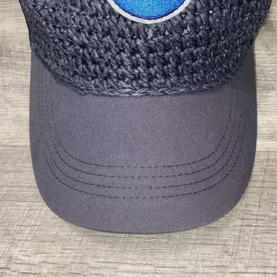 Blue Recycled Save Our Planet Paper Woven Mesh Snapback Baseball Cap Hat Adult