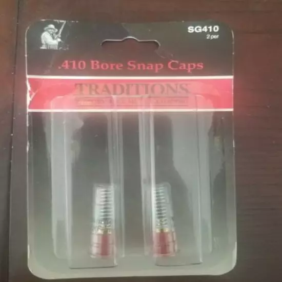 Traditions Snap Caps Plastic .410 Gauge Pack of 2 # ASG410 New!