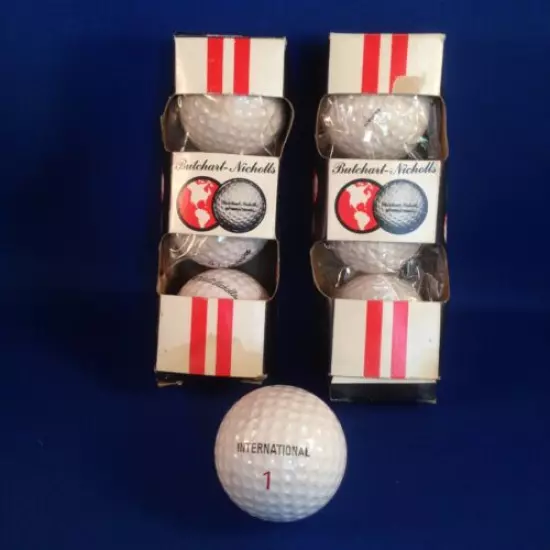 Vintage Butchart-Nicholls International Golf Balls, Lot of 7