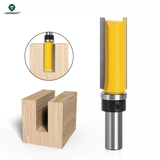 1/2" 12mm Shank Template/Pattern Straight Router Bit Flush Trim Wood Cutter