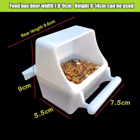 Hanging Bird Feeders Plastic Food Container For Budgerigar Food Box White Can