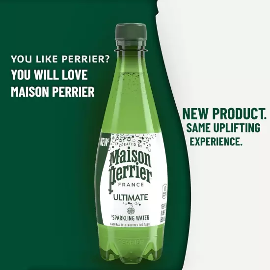 Maison Perrier Ultimate Sparkling Water 16.9 Fl Oz 6 Ct Fresh New, Free Shipping