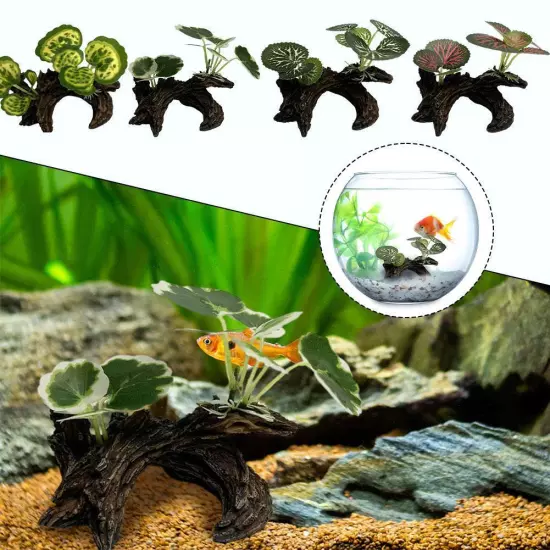 Artificial Turtle Tree Trunk Driftwood Aquarium Fish Tank Reptile Cyl