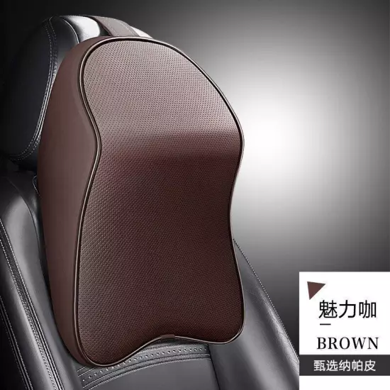 PU Leather Car Headrest Head Neck Rest Pillow Car Seat Head Support Pillow Neck 