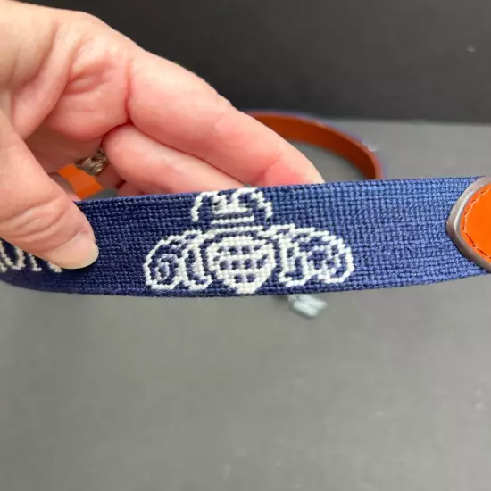 NWOT Smathers and Branson "Patron" tequila Bee Logo Belt Size 34 Blue and White