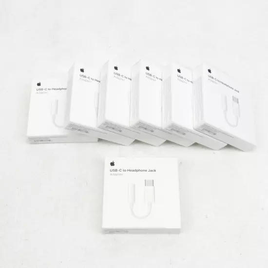 Lot 7 Sealed Apple USB-C to Headphone Jack Adapters MU7E2AM/A A2049