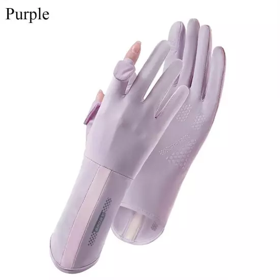 Mid-long Sunscreen Gloves Thin Cycling Driving Gloves Summer Spring