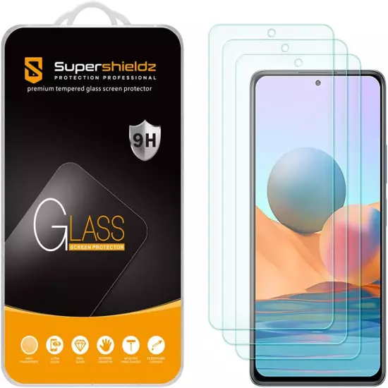 (3 Pack) Designed for Xiaomi (Redmi Note 10 Pro) Tempered Glass Screen Protector