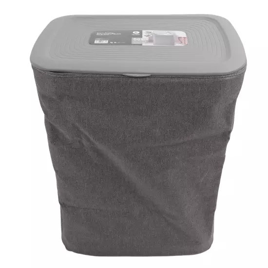 L 90L Laundry Hamper With Handles Lid Detachable Bag Fabric Laundry