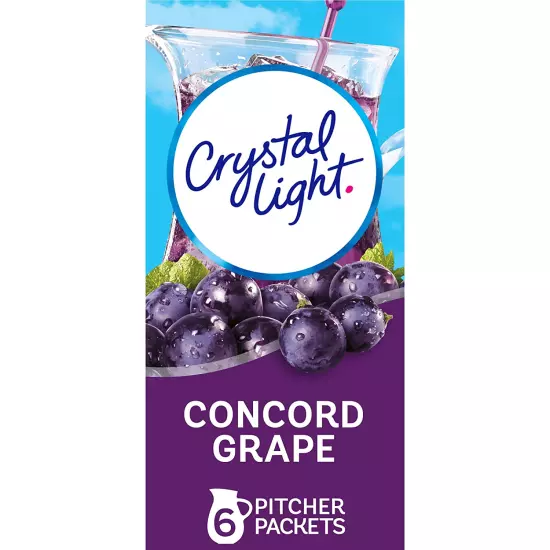 Sugar-Free Concord Grape Low Calories Powdered Drink Mix 6 Count Pitcher Packets