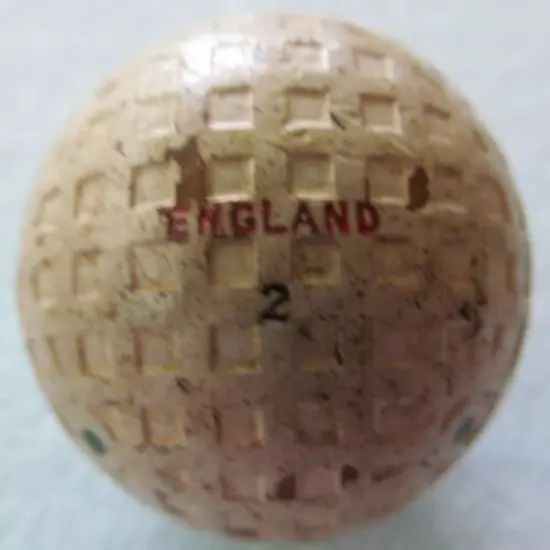 VINTAGE OLD SQUARE MESH GOLF BALL-THE HENCO WITH MULTI-MARKING MADE BY HENLEY