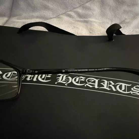 Chrome Hearts Style Cross Design Black Glasses