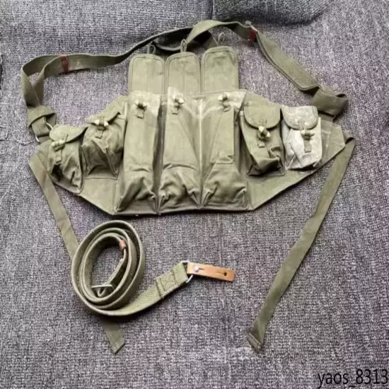 Russia AK Chinese 56 Tactical Chest Rig Vest Pouch with Belt Canvas Bag