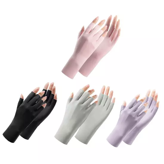 Womens Hand Protector Comfortable Sunscreen Mittens Outdoor Elastic Arm Sleeves