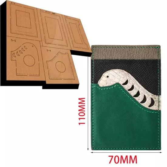 New Japan Steel Blade Wooden Die Snake Card Bag Leather Craft 