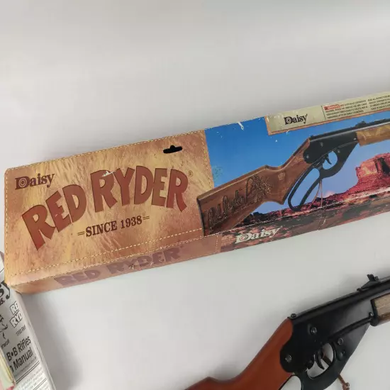 Daisy Model 1938 Red Ryder BB Gun .177 BB Black, Wood Stock Lever Action