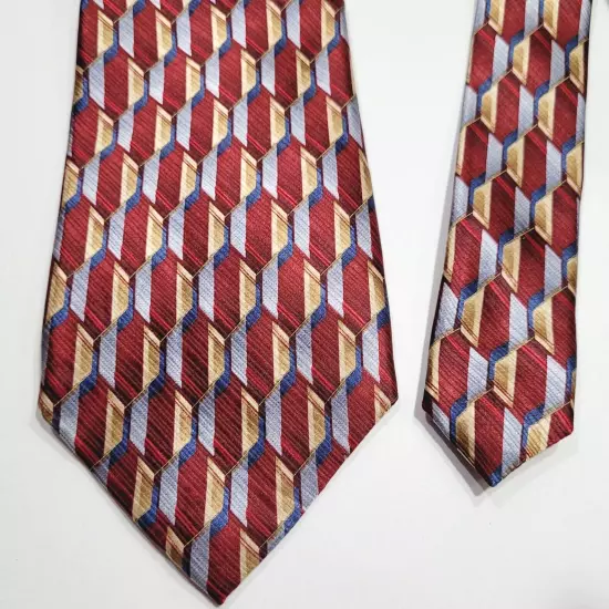 Dockers Geometric Stain Resistant All Business Winter Style SILK Necktie