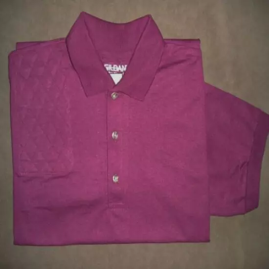 SMALL RH Trap/Skeet Pad MAROON 50/50 Dryblend POLO Shooting Shirt/Gildan